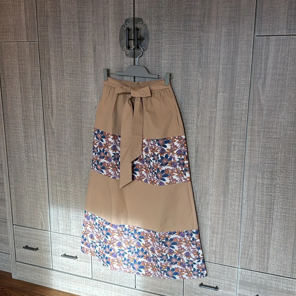 Anthropologie Sachin & Babi Jacquard Tiered‎ Maxi Skirt